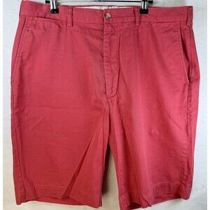 Polo Ralph Lauren Mens Chino Shorts Flat Front Red Cotton Classic Fit Preppy 38T